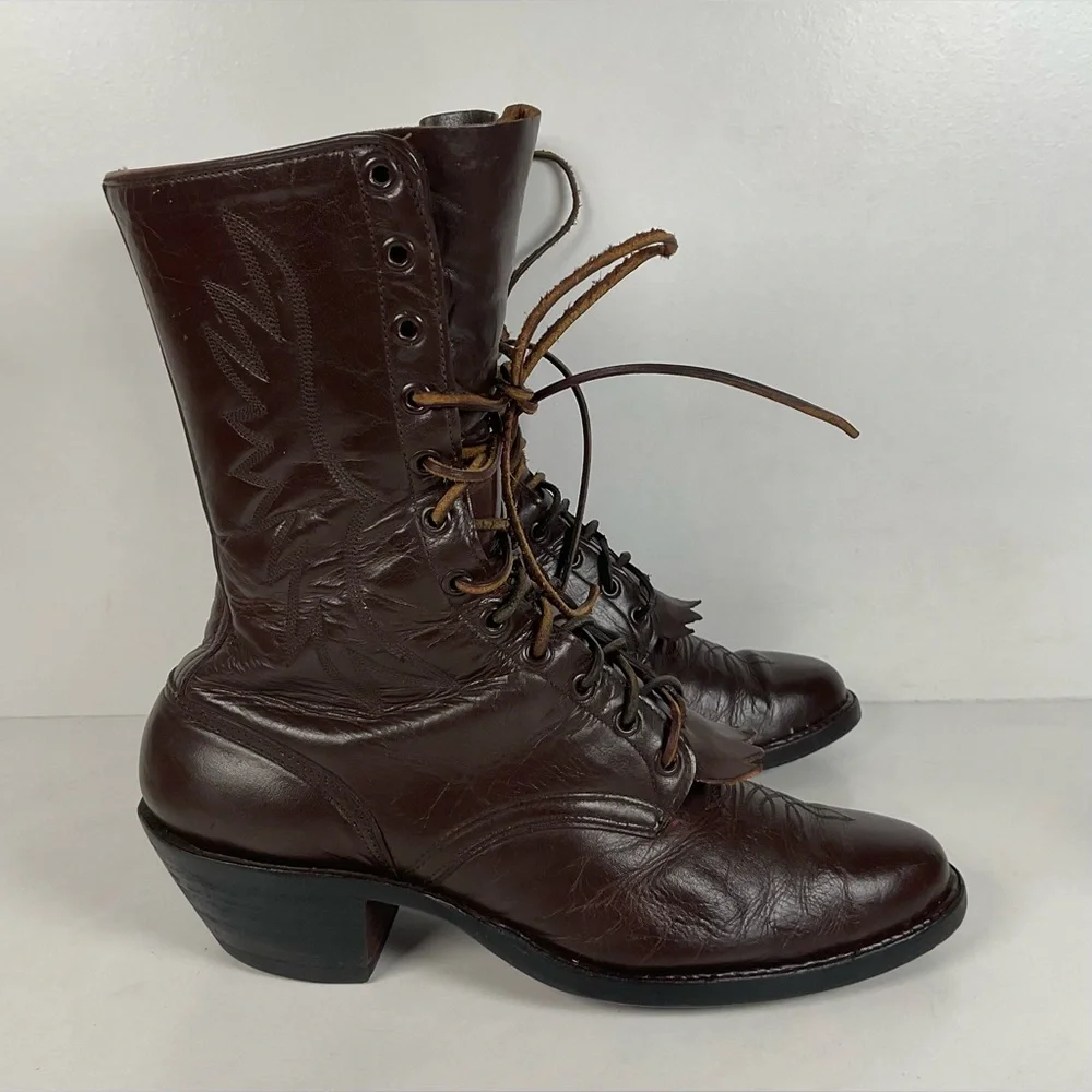 Custom Kiltie Packer Boots | Dark Brown | Men’s 9 D